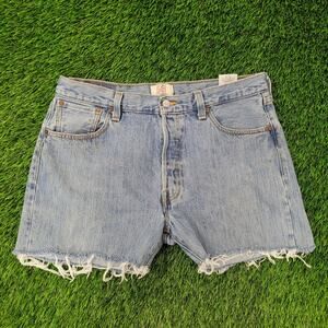 LEVIS Cut-Off Jeans Shorts Womens 14 34x5 High-Waist Jorts